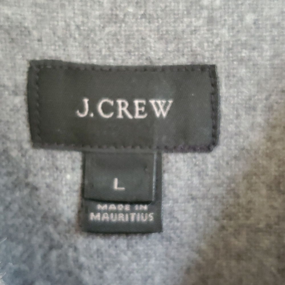 J Crew Wool Blend Elbow Patch Button Down Large - image 3